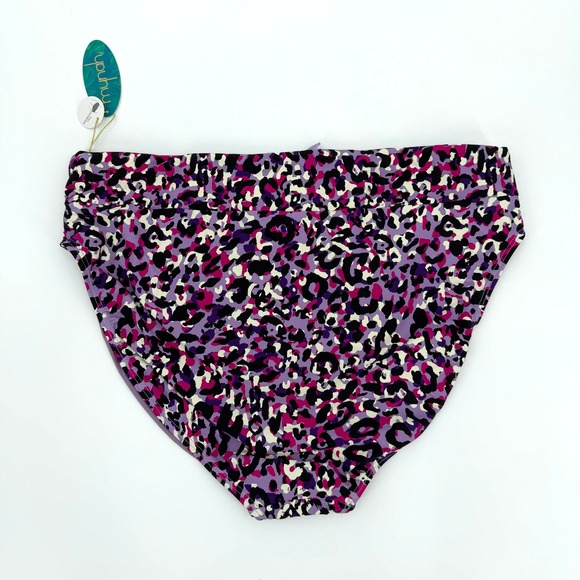 Mynah Womens High Rise Bikini Bottom Purple Cheetah Print XX-Large NWT - Picture 8 of 9